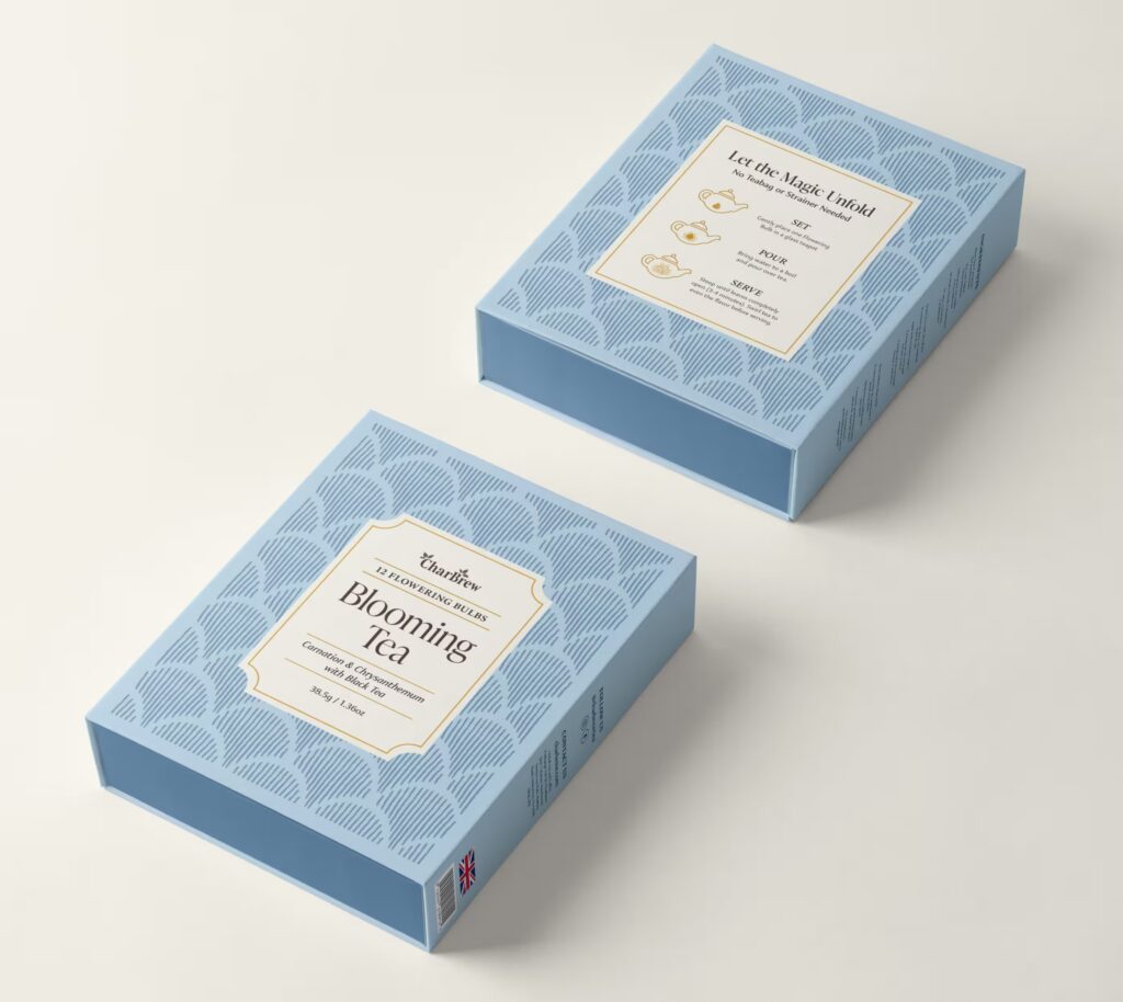 Blooming Tea Packaging Front & Back
