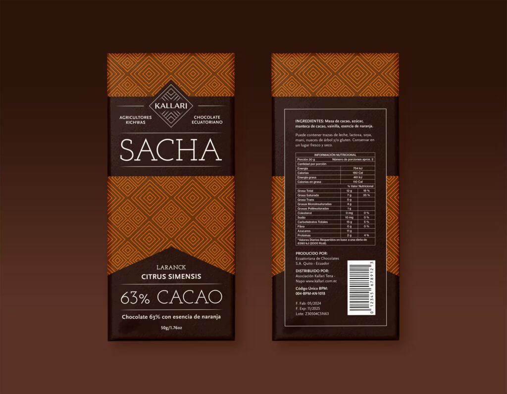 Chocolate Package Front & Back