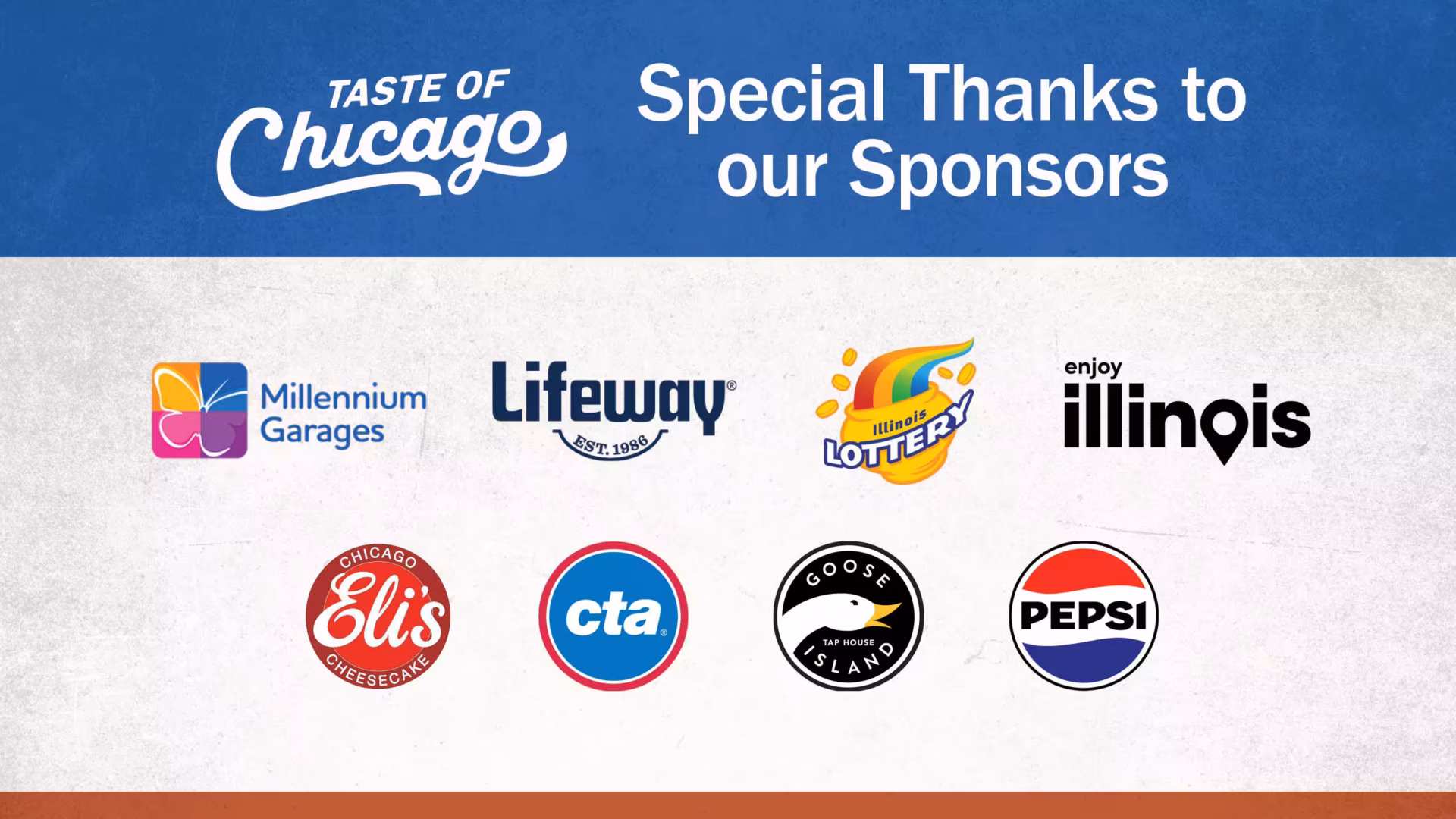 Thanks to Sponsors